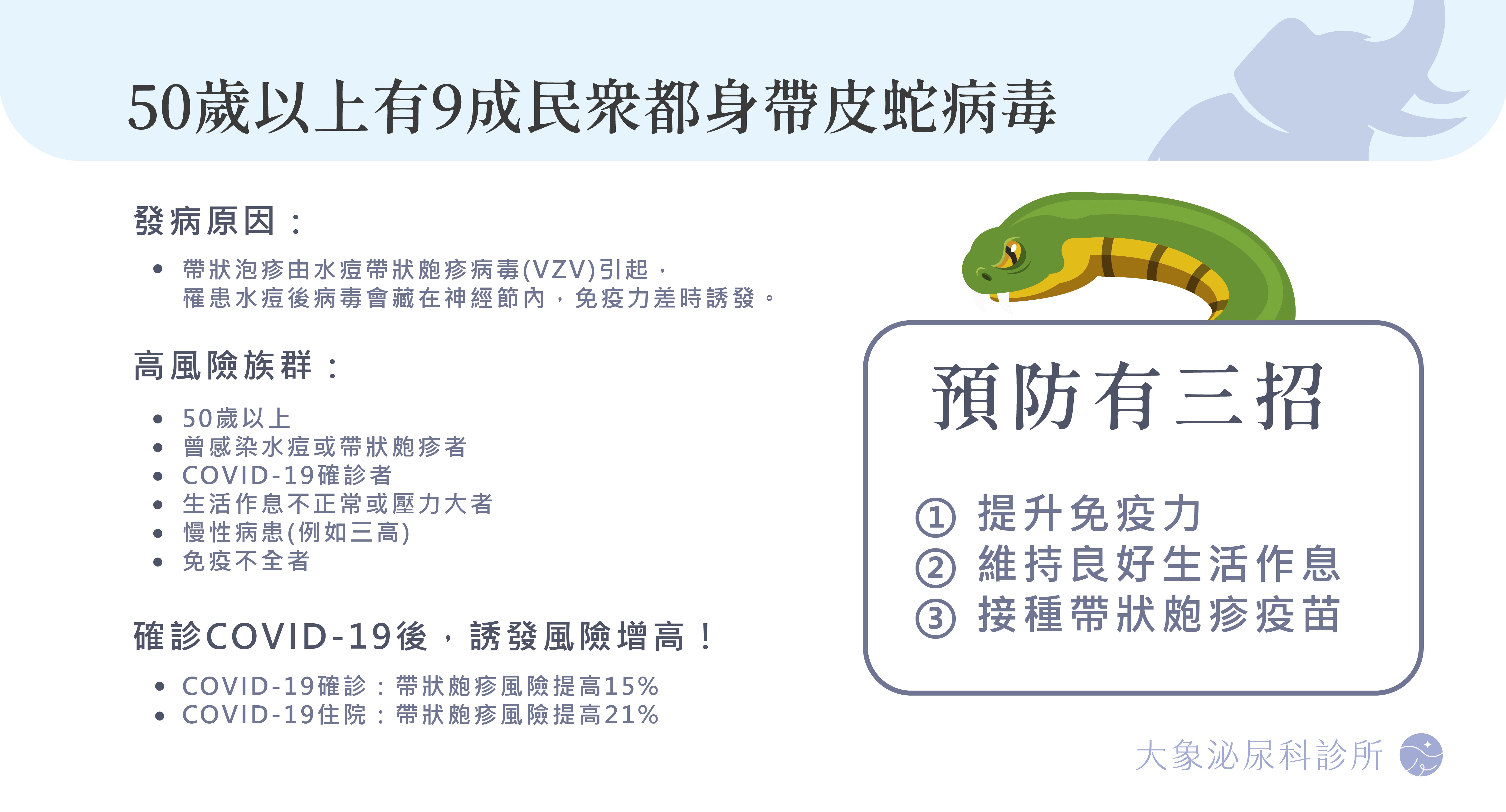 桃園 中壢/泌尿科/大象 - 帶狀皰疹疫苗